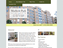 Tablet Screenshot of madisonparkcorp.com